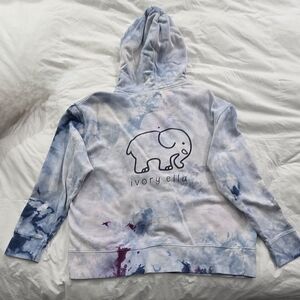 Ivory Ella Blue and Purple Tie-Dye Hoodie
